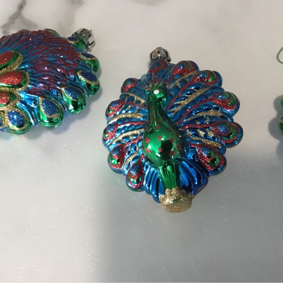 Vintage, PEACOCK Christmas ornaments - Picture 5 of 5